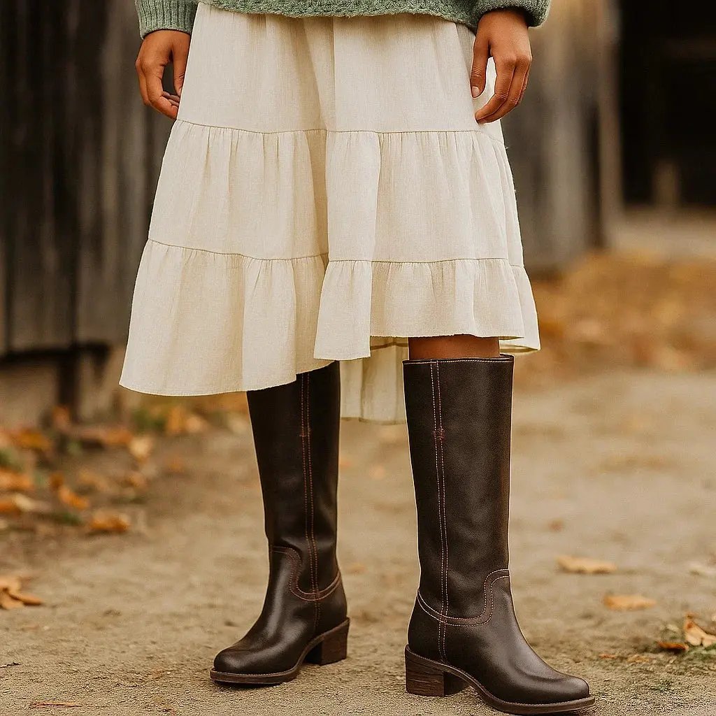 Maja | Eleganckie Długie Botki Damskie – Komfort i Styl na Każdą Okazję