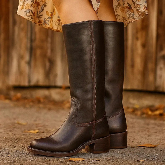 Maja | Eleganckie Długie Botki Damskie – Komfort i Styl na Każdą Okazję
