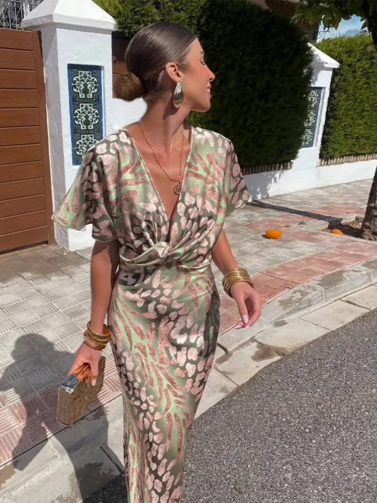 Maja | Damska sukienka kopertowa | Midi