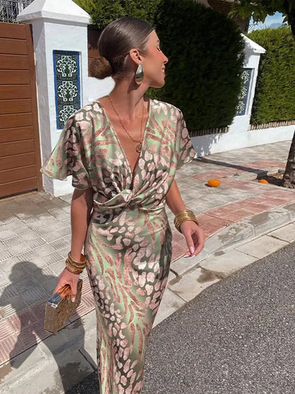 Maja | Damska sukienka kopertowa | Midi