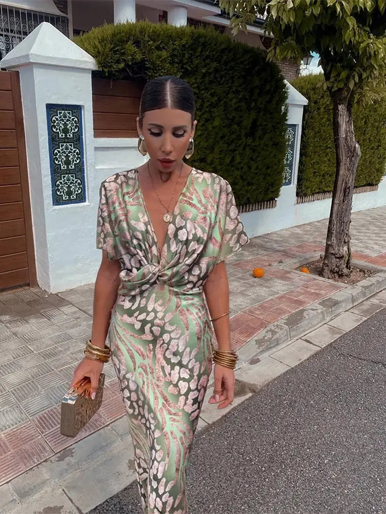 Maja | Damska sukienka kopertowa | Midi