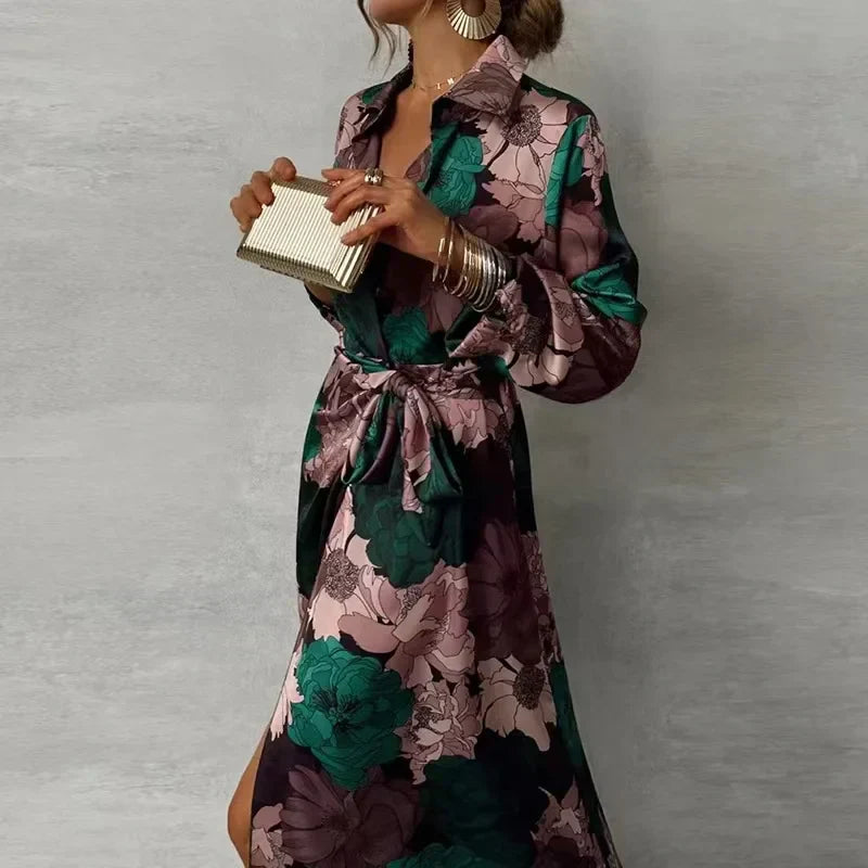 Karina | Sukienka Damska z Paskiem | Maxi