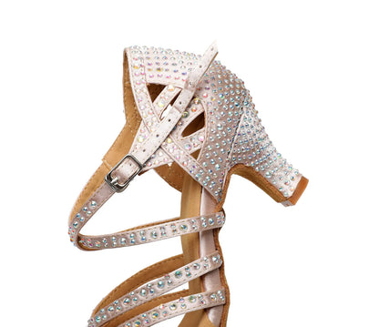 Maja | Złote Buty Taneczne Damskie – Eleganckie i Komfortowe dla Tańca Towarzyskiego i Latino