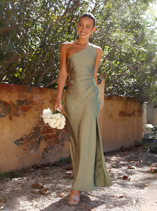 Emilia | Sukienka Damska Na Jedno Ramię | Maxi